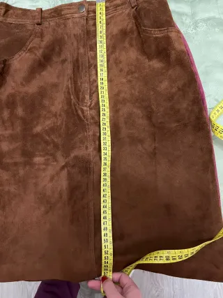 Falda de ante marrón