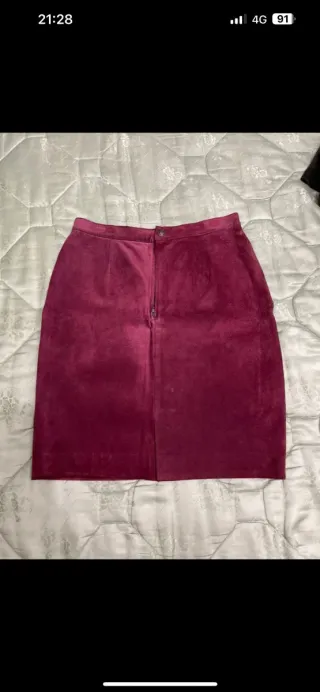 Falda de ante marrón