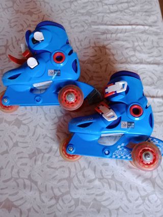 OXELO Patines extensibles, casco y protecciones