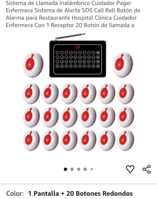 Sistema Llamada Inalámbrica 20 Botones