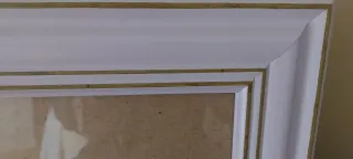 Marco de fotos de madera blanco