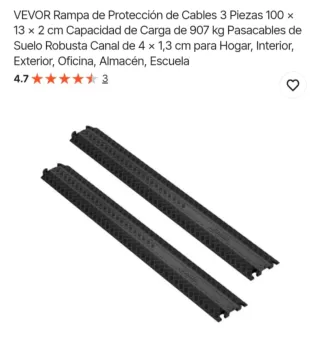 VEVOR Rampa Protección Cables 3 Piezas
