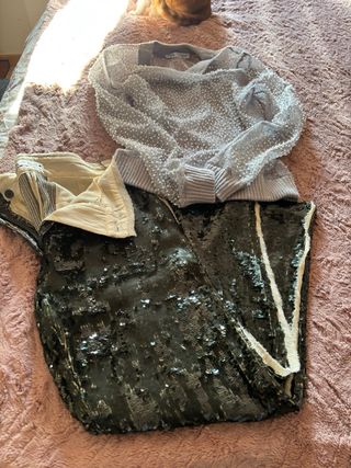 Conjunto ZARA fiesta lentejuelas S