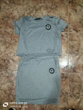 Conjunto Verano Gris Mujer/Chica