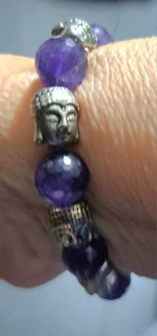 Bracciale Ametista Sfaccettata e Buddha