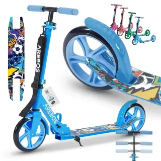 Patinete Arebos City Scooter Azul Plegable