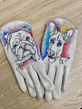 Guantes pintados a mano personalizados