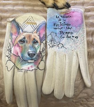 Guantes pintados a mano personalizados
