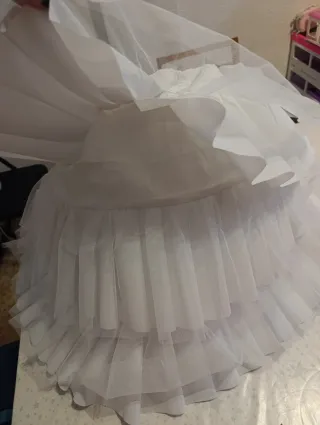 Cancán Fallera Niña Blanco