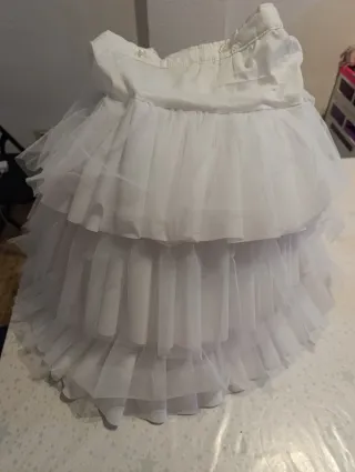 Cancán Fallera Niña Blanco