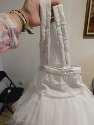 Cancán Fallera Niña Blanco