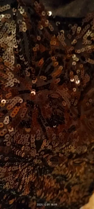 Vestido fiesta y cenas empresa .Lentejuelas negro