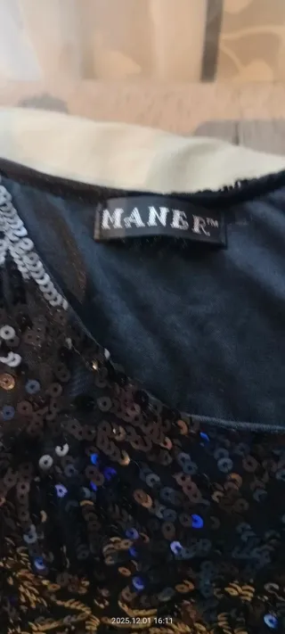 Vestido fiesta y cenas empresa .Lentejuelas negro