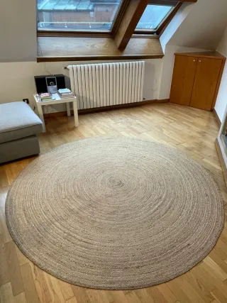 Tappeto rotondo in juta. 205 cm