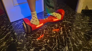 Hoverboard Patín Eléctrico Rojo Luces LED