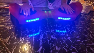 Hoverboard Patín Eléctrico Rojo Luces LED