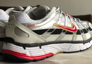 Zapatillas Nike P6000 Plata y Rojo