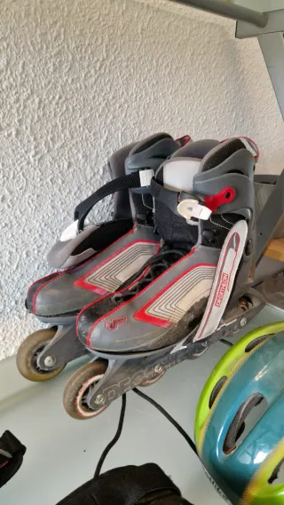 Kit Patines en Línea + Protecciones + Casco