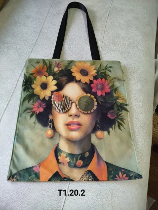 Bolso Tote Chica Gafas Terciopelo 38x42