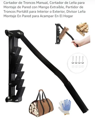 Cortador de Leña Manual Montaje Pared