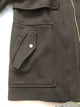 Abrigo mujer con capucha y pelo