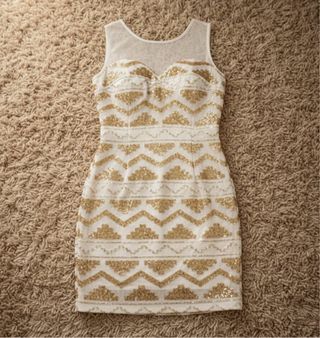 Vestito Tally Weijl donna oro e bianco