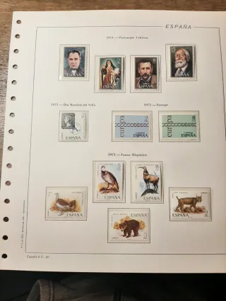 Sellos de España. Año Completo 1971 montado.