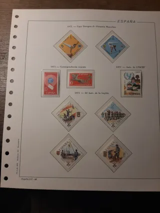 Sellos de España. Año Completo 1971 montado.
