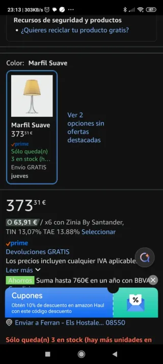 Lámpara Flos Diseño Italiano Transparente/Blanca