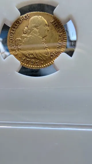 Moneda Oro 1 Escudo 1791 Carlos IV