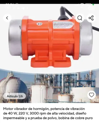 Motor vibrador hormigón 40W 220V