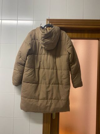Abrigo largo invierno mujer beige