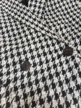 Americana cuadros blanco y negro