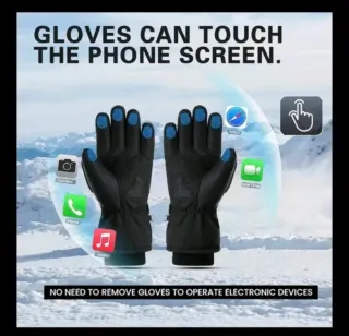 Guantes moto invierno calefactables con pilas