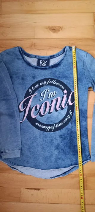 Sudadera Bershka I'm Iconic azul