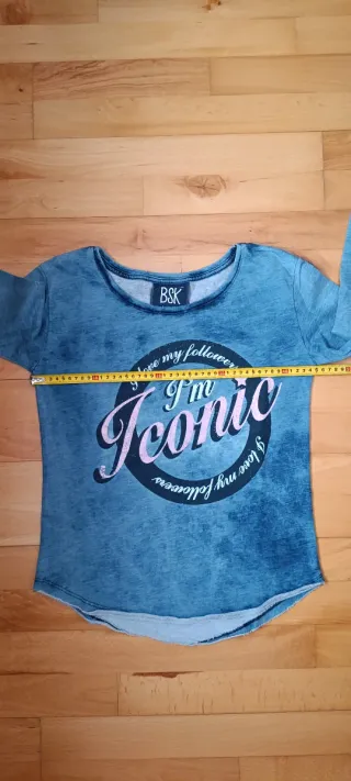 Sudadera Bershka I'm Iconic azul