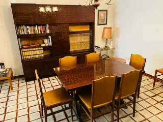 Muebles de comedor madera y cristal