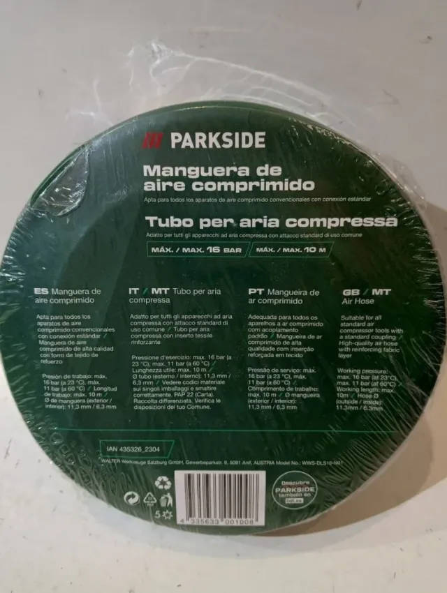 Tubo Aíre Comprimido PARKSIDE 10 Metros