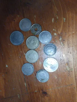 Lote de 10 monedas antiguas