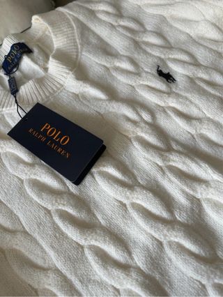 Jersey Polo Ralph Lauren Blanco Trenzado
