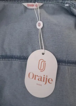 Camisa vaquera corta, nueva, talla S