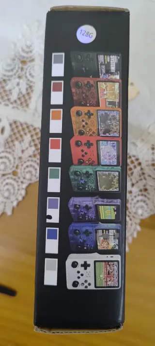 Consola de videojuegos portátil morada