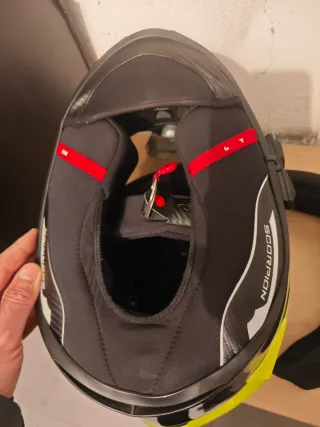 Casco Scorpion R1 Negro/Gris/Amarillo
