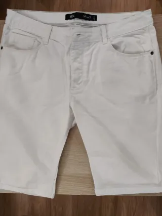 Bermuda vaquera blanca hombre - W34