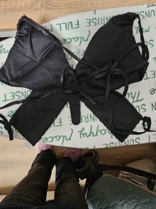 Vestido fiesta negro y plata