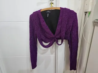 Vestido fiesta negro y plata