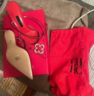 Zapatos CH de fiesta rojos nuevos sin uso