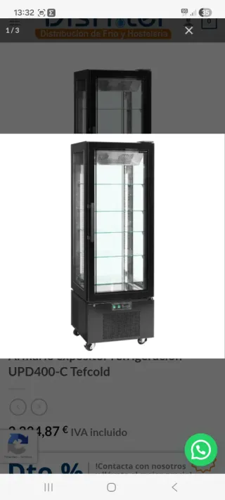 Vitrina expositora refrigerada