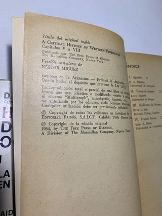 Historia Crítica de la Filosofía Occidental. 1 y 2