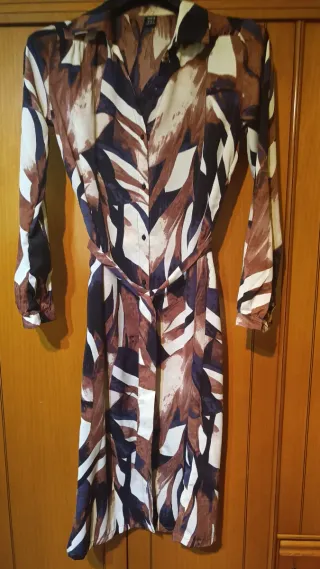 Vestido estampado camisero